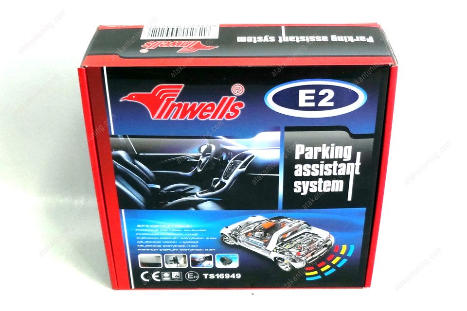 Inwells E2 Ekranlı Geri Vites Mesafe Sensörü Park Sensörü - Siyah