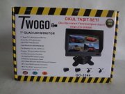 Twogo Go-3344 Quad Özellikli Ekranı 4'e Bölebilen 7 inç Mönitör