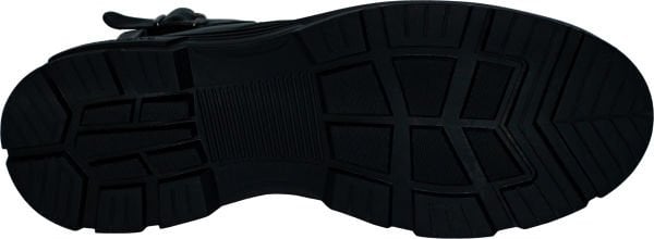 Erkek Kışlık Desenli Deri Bot - Siyah