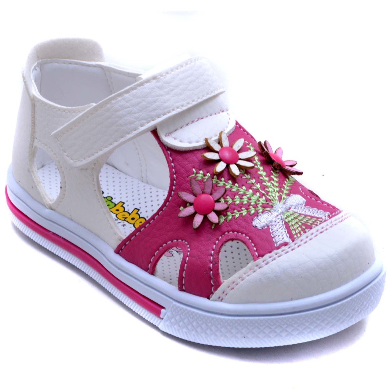 SB-2213 Bebe Kız Çocuk Sandalet - Beyaz