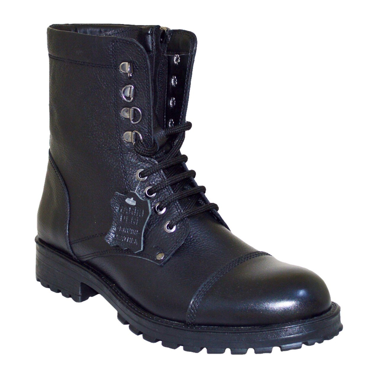 Erkek Kışlık  Deri Bot - Siyah