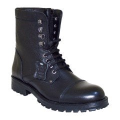 Erkek Kışlık  Deri Bot - Siyah