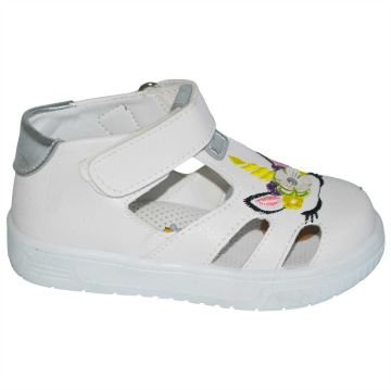 Cırt-Cırtlı Bebe Sandalet - beyaz