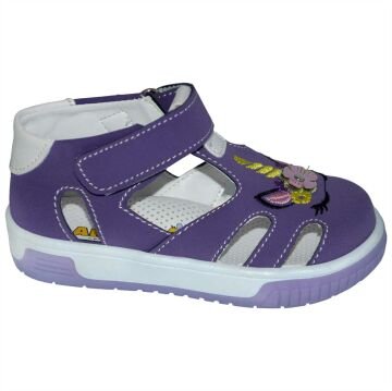 Cırt-Cırtlı Bebe Sandalet - mor