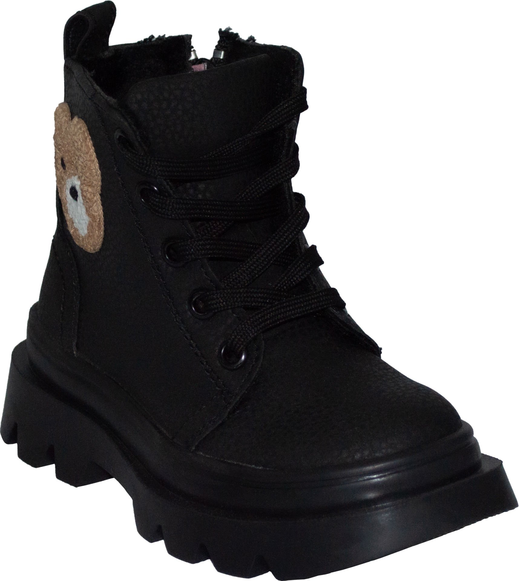 Kışlık Desenli Patik Bot- siyah