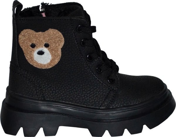 Kışlık Desenli Patik Bot- siyah