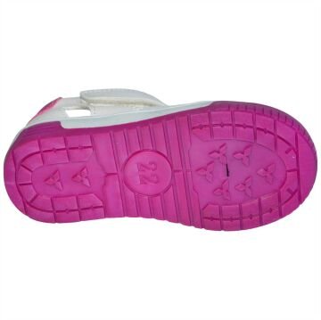 Cırt-Cırtlı Bebe Sandalet - beyaz/pembe
