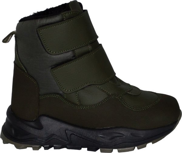 Içi Kürklü Su Geçirmez Kışlık Patik Bot - siyah/yeşil