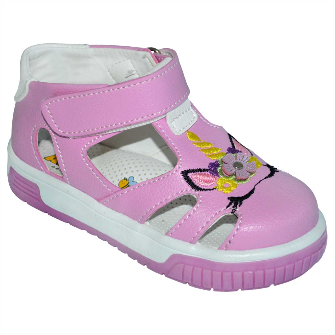 Cırt-Cırtlı Bebe Sandalet - pembe