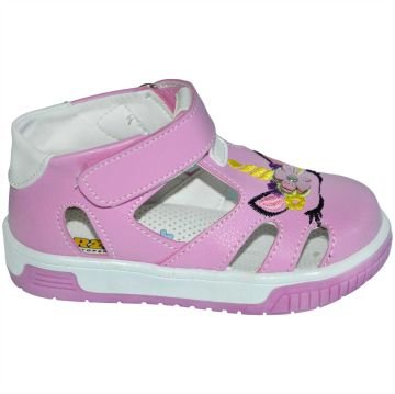 Cırt-Cırtlı Bebe Sandalet - pembe