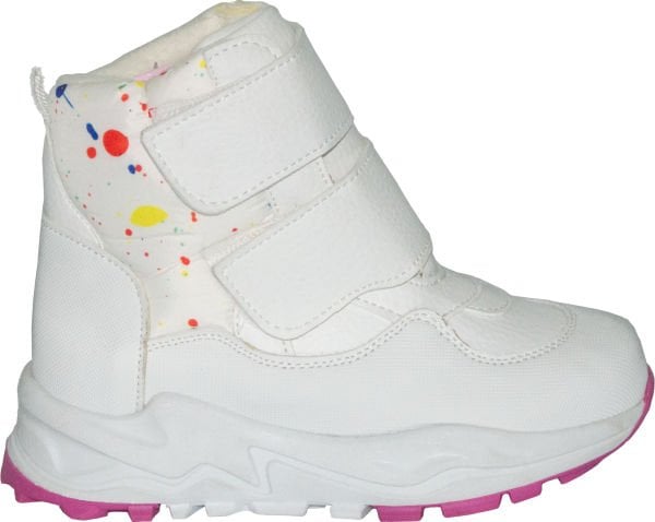 Içi Kürklü Su Geçirmez Kışlık Patik Bot - Fildişi/Multicolor/Beyaz