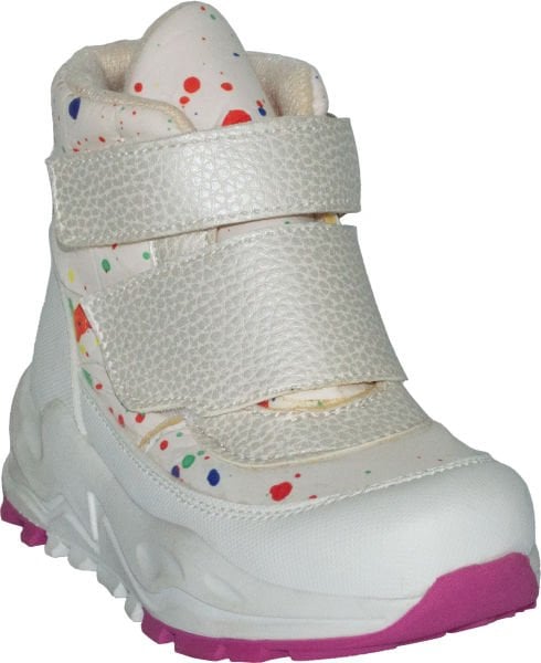 Içi Kürklü Su Geçirmez Kışlık Patik Bot - Fildişi/Multicolor/Beyaz