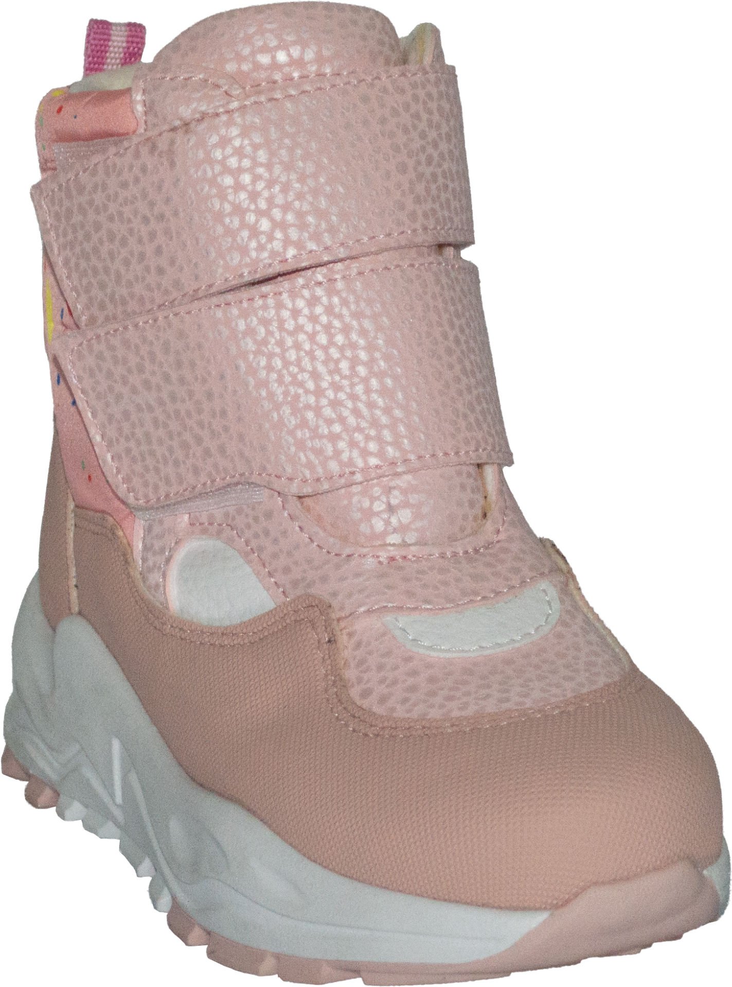 Içi Kürklü Su Geçirmez Kışlık Patik Bot - Fildişi/Multicolor/Pembe