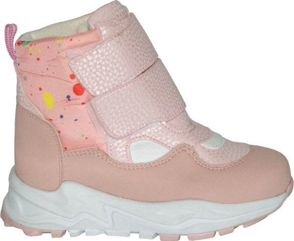 Içi Kürklü Su Geçirmez Kışlık Patik Bot - Fildişi/Multicolor/Pembe