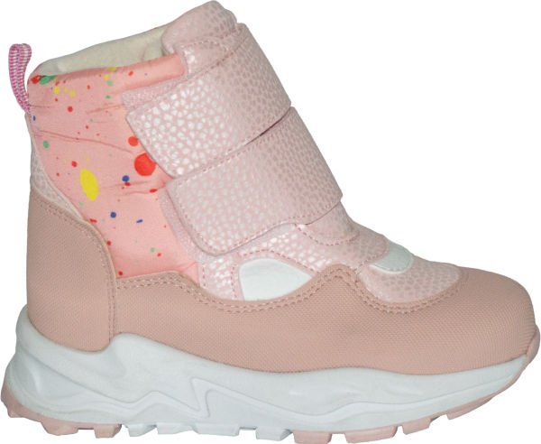 Içi Kürklü Su Geçirmez Kışlık Patik Bot - Fildişi/Multicolor/Pembe