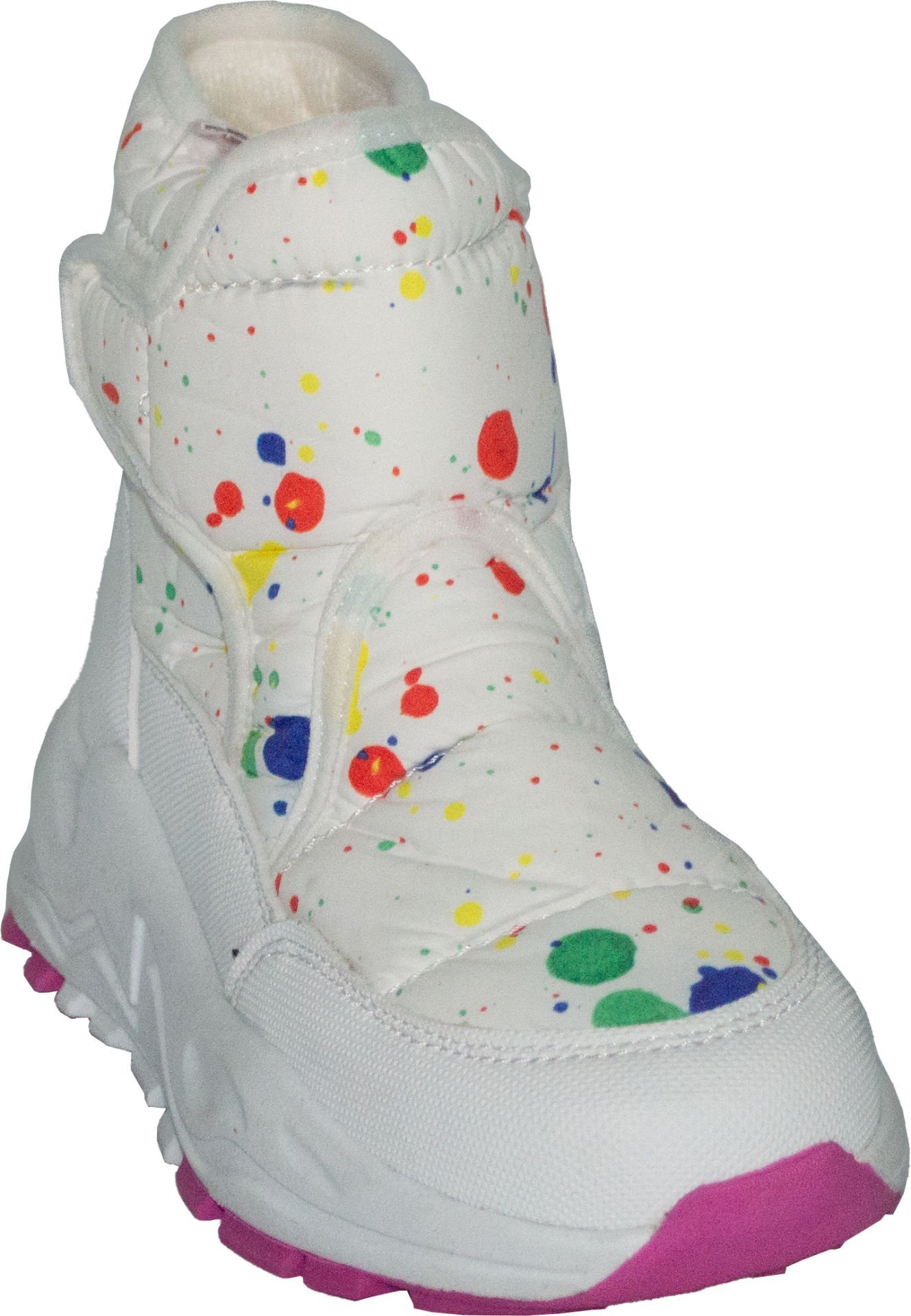 Içi Kürklü Su Geçirmez Kışlık Patik Bot - Fildişi/Multicolor/Beyaz