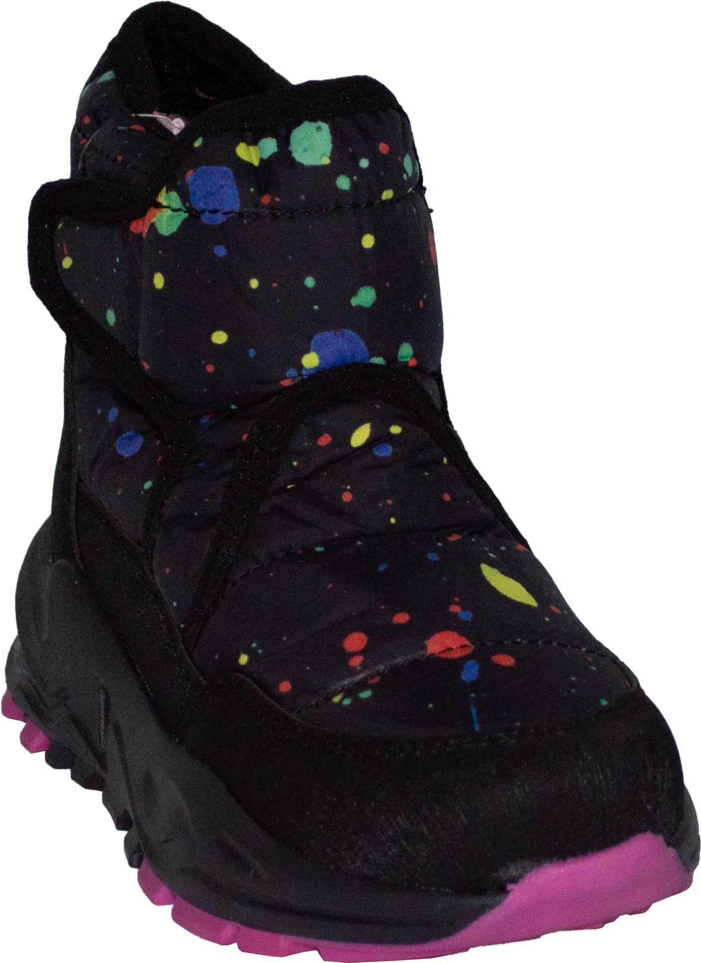 Içi Kürklü Su Geçirmez Kışlık Patik Bot - Fildişi/Multicolor/Siyah