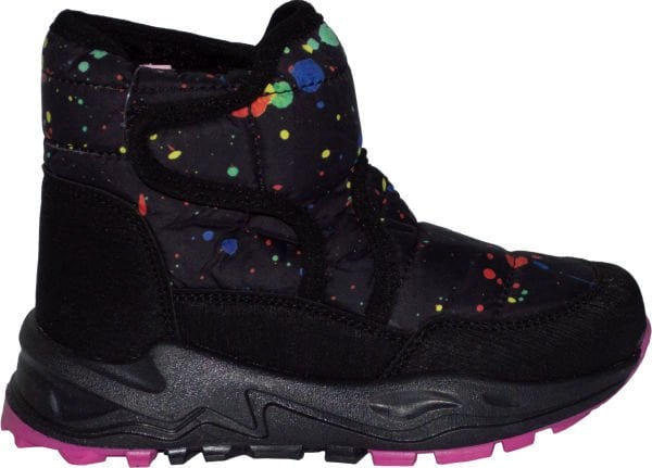 Içi Kürklü Su Geçirmez Kışlık Patik Bot - Fildişi/Multicolor/Siyah