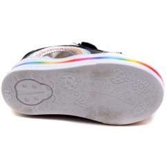 LPT-290 Gökkuşağı Model Bebe Spor Ayakkabı - Siyah