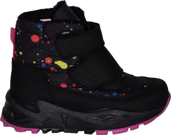 Içi Kürklü Su Geçirmez Kışlık Patik Bot - Fildişi/Multicolor/Siyah