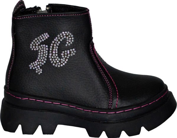 Kışlık Desenli Patik Bot - Siyah