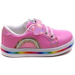 LPT-490 Gökkuşağı Model Patik Spor Ayakkabı - Pembe