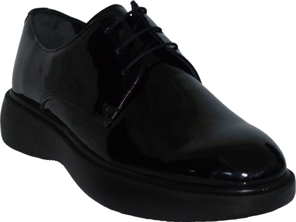 Merdane Bağcıklı Klasik Ayakkabı - Siyah