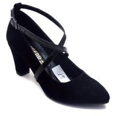 215-SR Sivri Model Kadın Stiletto - Siyah