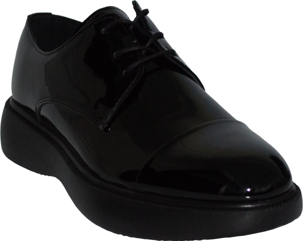 Merdane Bağcıklı Klasik Ayakkabı - Siyah