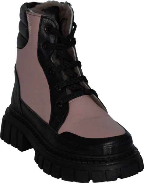 İçi Kürklü Filet Bot - Siyah/pembe