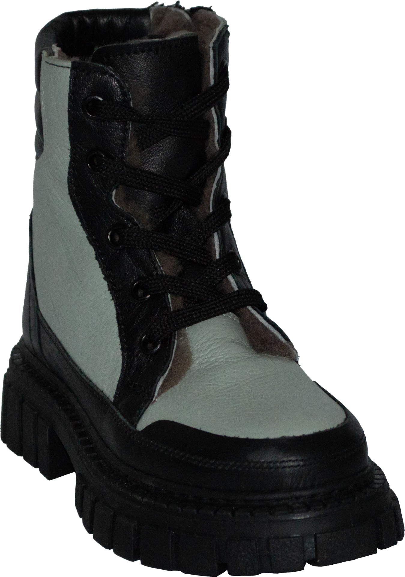 İçi Kürklü Filet Bot - Siyah/Gri