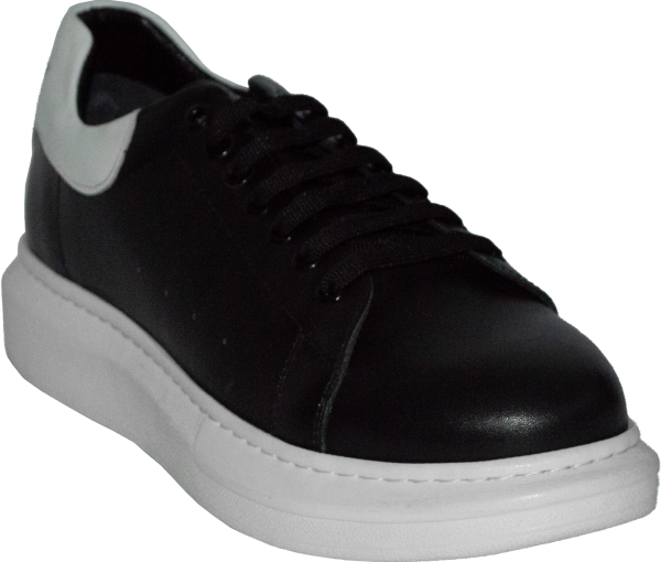 Erkek Spor Ayakkabı - Siyah/Beyaz