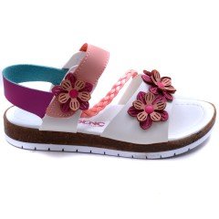 SG-2462 Filet Kız Çocuk Sandalet - Beyaz