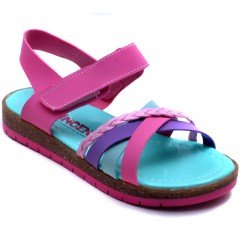 SG-2469 Filet Kız Çocuk Sandalet - Fuşya