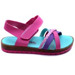 SG-2469 Filet Kız Çocuk Sandalet - Fuşya