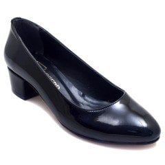 220-SR Sivri Uç Model Kadın Stiletto - Siyah