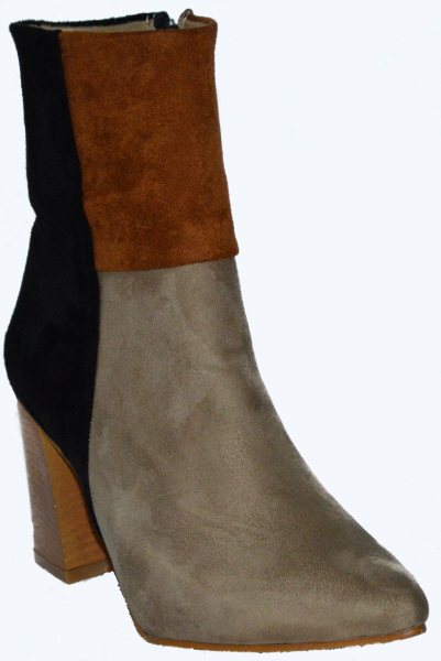 Kadın Kışlık Bot - Siyah/Bej/Kahverengi