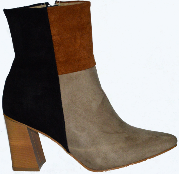 Kadın Kışlık Bot - Siyah/Bej/Kahverengi