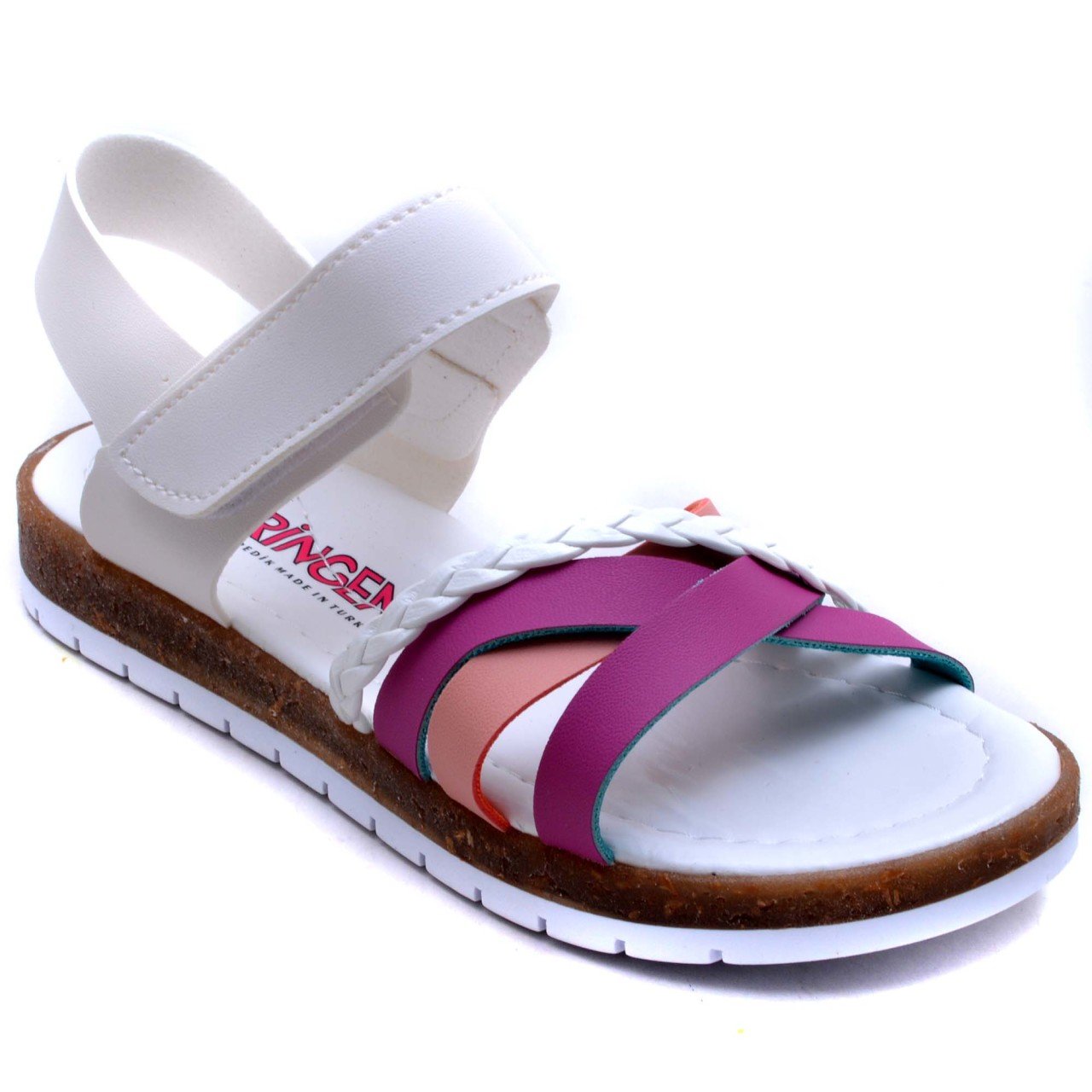 SG-2472 Filet Kız Çocuk Sandalet - Beyaz