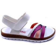 SG-2472 Filet Kız Çocuk Sandalet - Beyaz