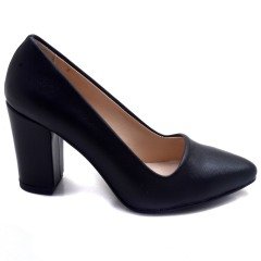 221-SR Sivri Uç Model Kadın Stiletto - Siyah