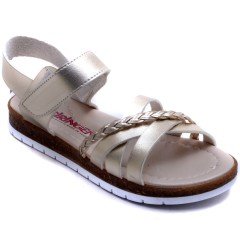 SG-2477 Filet Kız Çocuk Sandalet - Altın