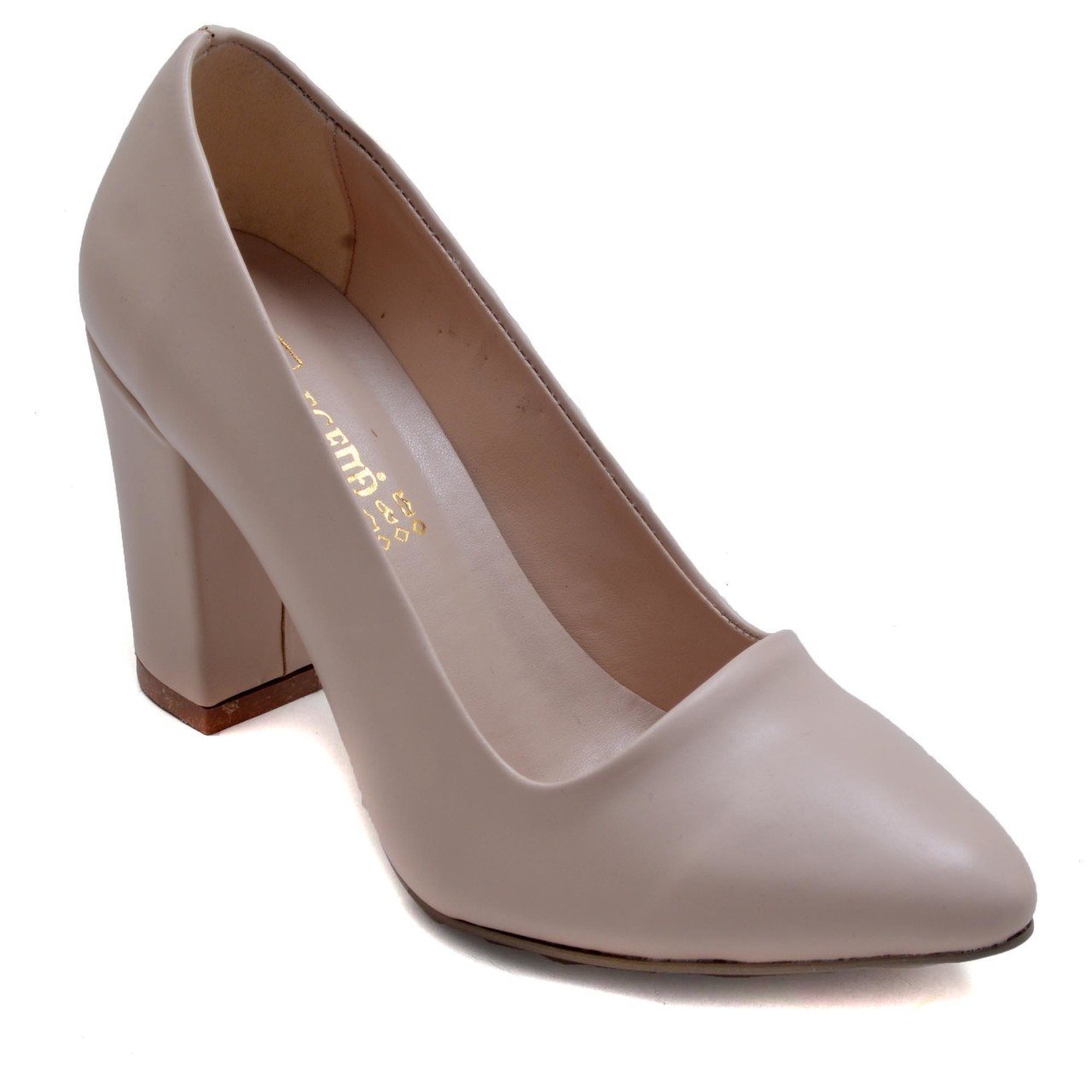 226-SR Sivri Uç Model Kadın Stiletto - Krem