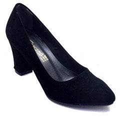 226-SR Sivri Uç Model Kadın Stiletto - Siyah