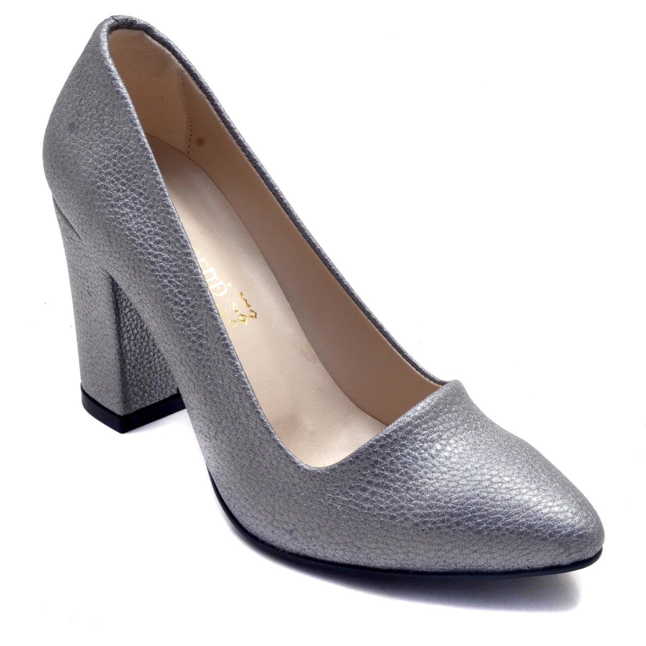 226-SR Sivri Uç Model Kadın Stiletto - Gri