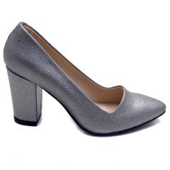 226-SR Sivri Uç Model Kadın Stiletto - Gri