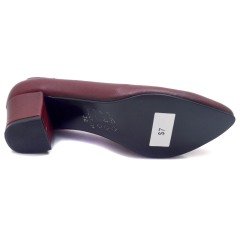 227-SR Kısa Sivri Uç Model Kadın Stiletto - Bordo