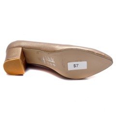 227-SR Kısa Sivri Uç Model Kadın Stiletto - Krem