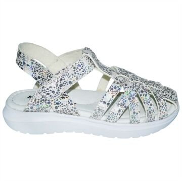 filet çocuk sandalet - parlak gümüş rengi