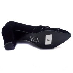 230-SR Kare Topuk Kadın Stiletto - Siyah